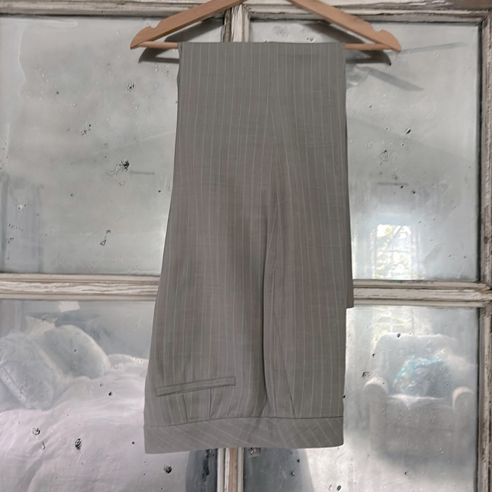 Ann Taylor dress pants size 14 pinstripe grey and blue